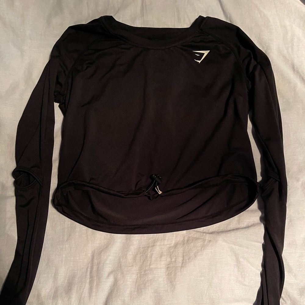 Black gymshark gym top, size XS or S